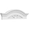 Ekena Millwork Segment Arch W/ Flankers 3 Spoke Architectural Grade PVC Pediment, 30"W x 8-1/2"H x 2-1/2"P PEDPS030X085SGF03 - alternate 1
